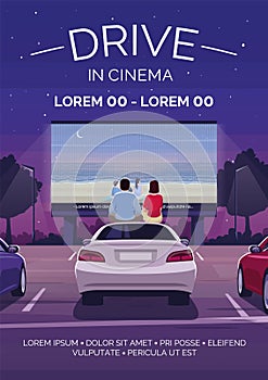 Drive in cinema poster template