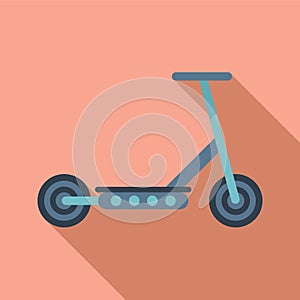 Drive electric scooter icon flat vector. Kick transport