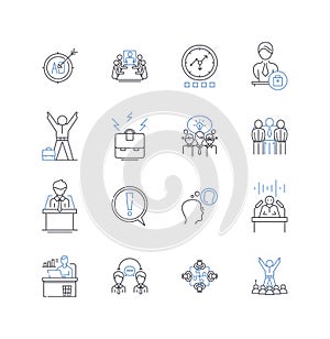 Drive line icons collection. Accelerate, Motivate, Movement, Fuel, Action, Impetus, Ambition vector and linear