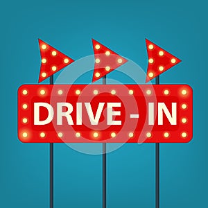 Drive in marquee sign