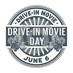 Drive-In Movie Day stamp