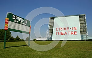 Drive-in movie sign photo