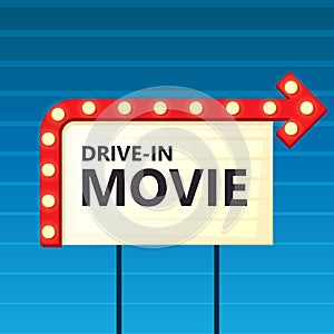 Drive-in movie theater sign.