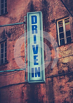 Drive-In Movie Theatre Sign photo