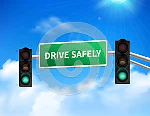 Drive safely memorial sign sticker icon