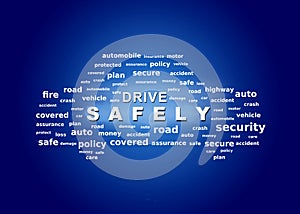 Drive safety concept. Secure driving