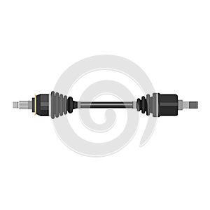 Drive shaft ( Constant-velocity joint, CV joint), color vector illustration isolated on white background.