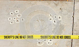 Drive by shooting scene