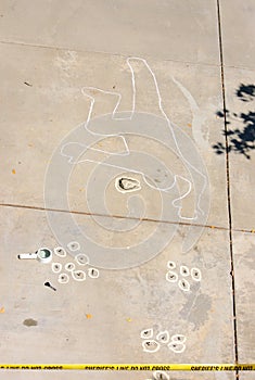 Drive by shooting scene