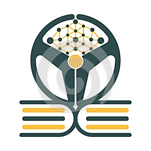 Drive tech education symbol vector.