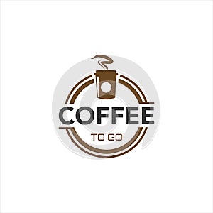 Drive thru coffee bar logo design to go concept