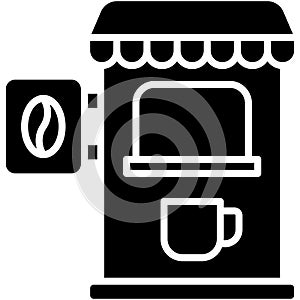 Drive-thru coffee icon, Coffee shop related vector