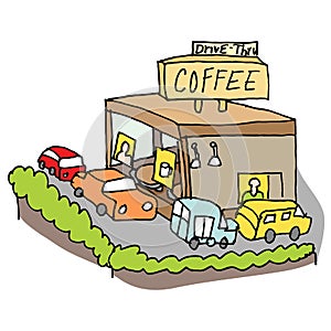 Drive-thru coffee shop