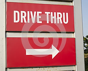 Drive thru road sign