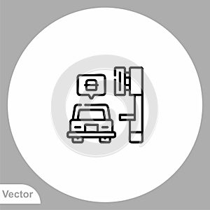 Drive thru vector icon sign symbol
