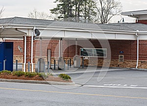 Drive Through Windows at Bank