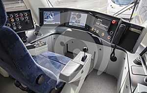 Driver cabin of a tram