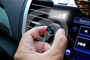 Driver hand adjust volume control