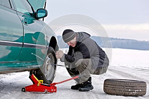 Driver having trouble at the road