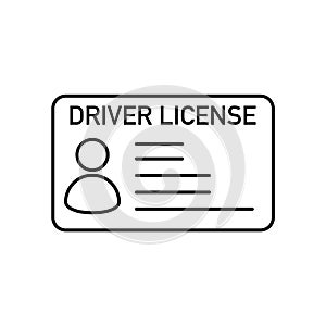 Driver licence id card vector white background