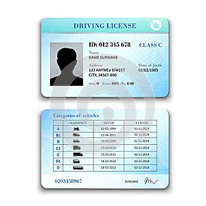 Driver License Illustration photo