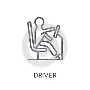Driver linear icon. Modern outline Driver logo concept on white