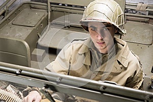 Driver of a military vehicle of World War II