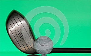 Driver and practice ball photo