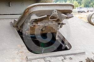 Driver's hatch mechanics of the T-34