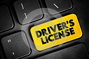 Driver\'s license - legal authorization confirming authorization to operate one or more types of motorized vehicles