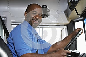 Driver in School Bus