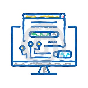 driver software icon doodle illustration