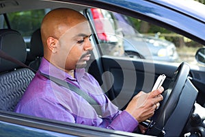 Driver using mobile phone