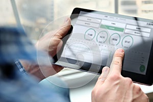 Driver writing electronic log books