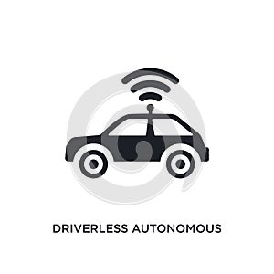 driverless autonomous car isolated icon. simple element illustration from artificial intellegence concept icons. driverless
