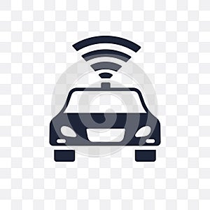 Driverless autonomous car transparent icon. Driverless autonomous car symbol design from Future technology collection. Simple