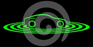 Driverless car simple symbol