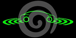 Driverless car symbol