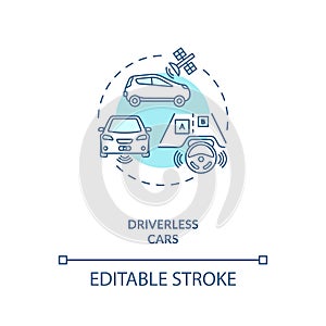 Driverless cars concept icon