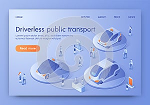 Driverless Public Futuristic Transport Expo Banner
