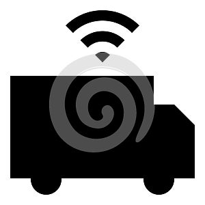 Driverless truck icon