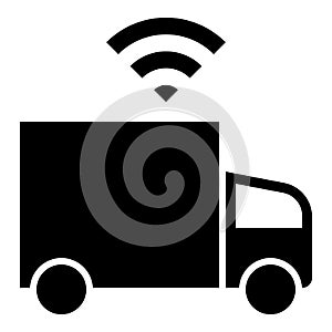 Driverless truck icon