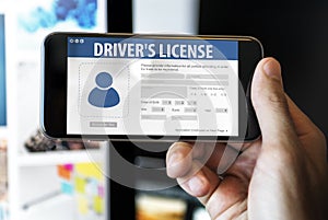 Drivers License Registeration Application Webpage Concept