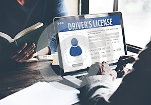 Drivers License Registration Application Webpage Concept