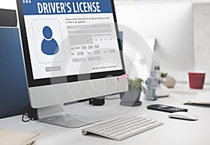 Drivers License Registration Application Webpage Concept