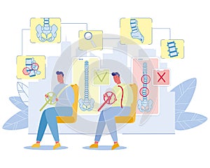 Drivers occupational spine diseases vector concept