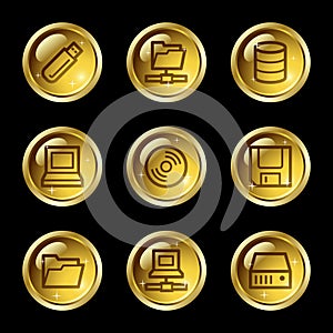 Drives and storage web icons