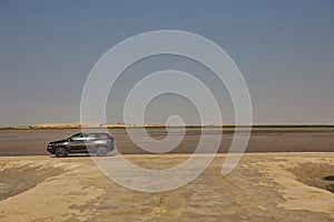 Driving 4X4 Car through the desert Dammam, Saudi Arabia