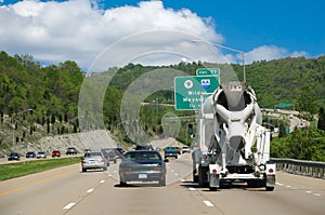 Driving Along The Interstate Highway