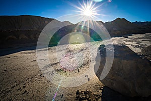 Driving around death valley national park in california